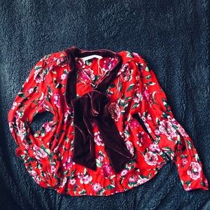 ⚫️ZARA Floral Blouse- Final Sale- Relisting soon!